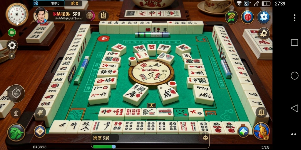 Tampilan screenshot menunjukkan gameplay seru Mahjong.