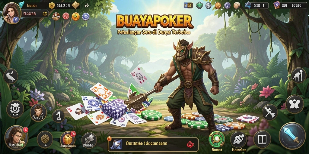 Tangkapan layar utama BUAYAPOKER menampilkan pemain yang menjelajahi dunia terbuka yang kaya warna.