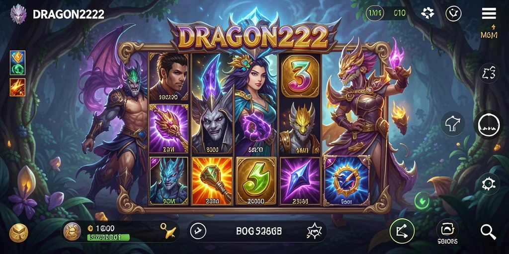 Tampilan menarik dari gameplay Slot DRAGON222 dengan simbol dan efek khusus.