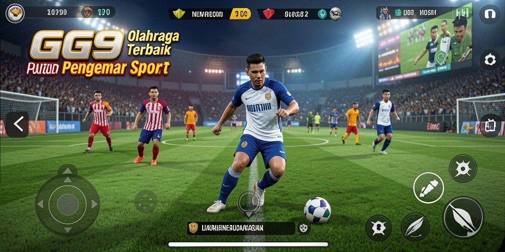 Screenshot menunjukkan aksi intens bermain olahraga di GG99.