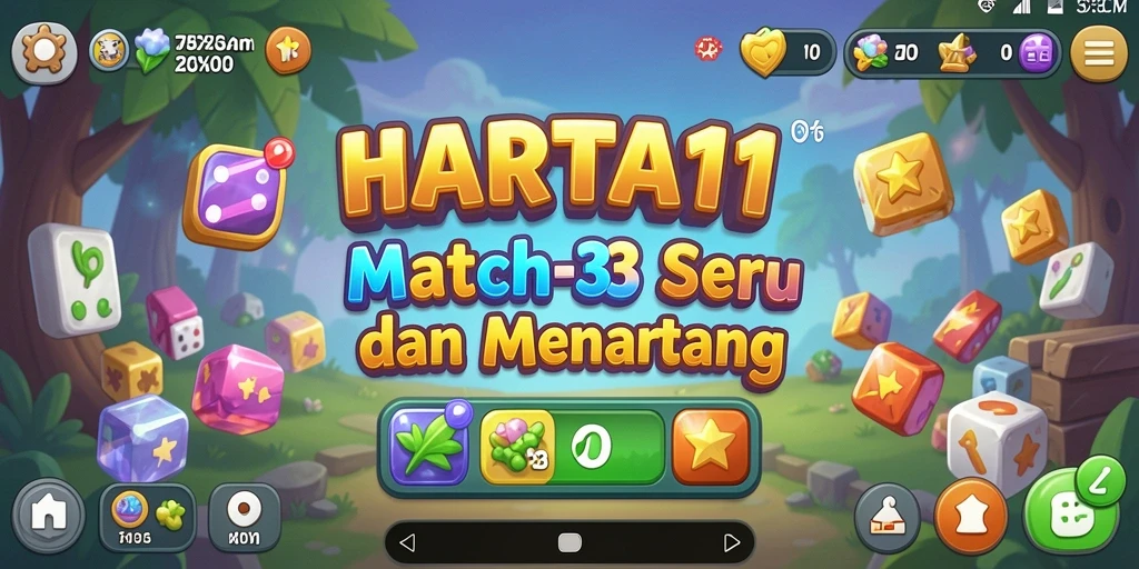 Tampilan gameplay HARTA11 yang penuh warna dan seru.