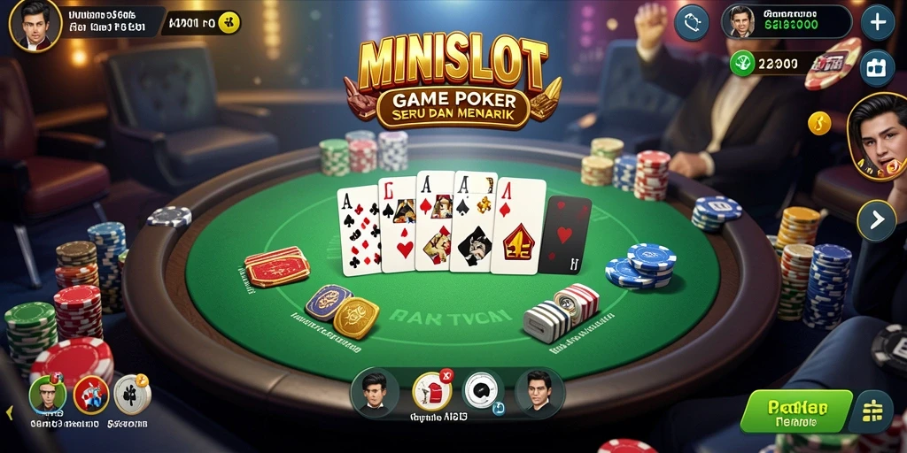 Tampilan gameplay Poker yang seru dan menantang di MINISLOT.