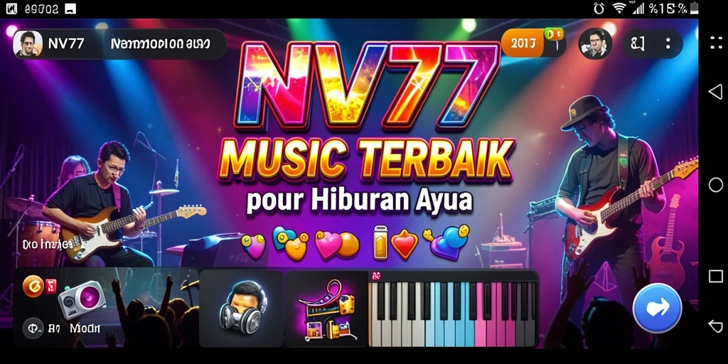 Tampilan gameplay <strong>NV77</strong> yang menarik dan interaktif dalam permainan musik.