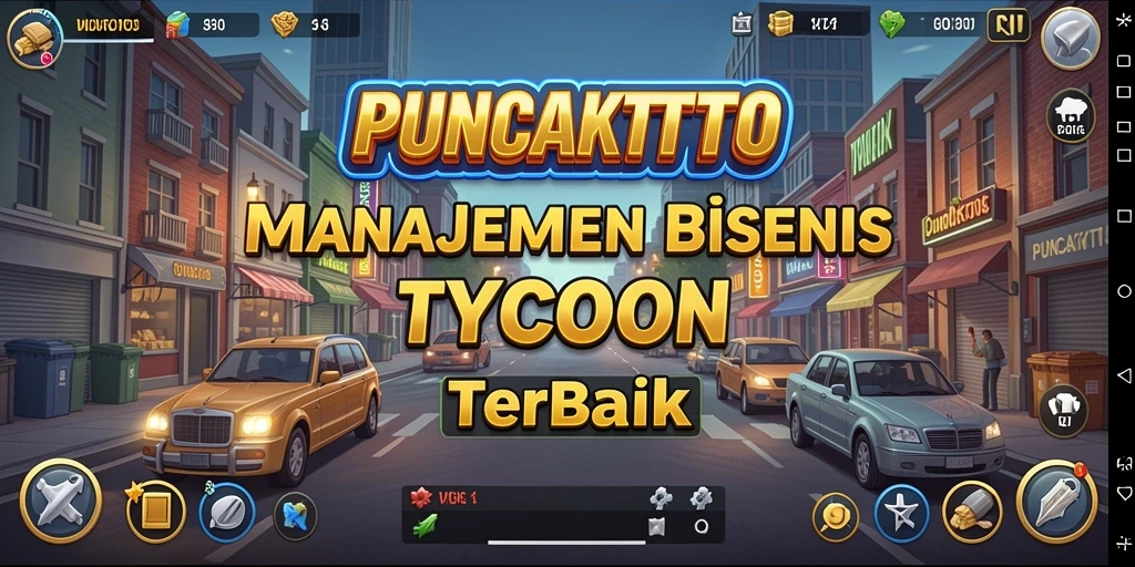 Tampilan gameplay PUNCAKTOTO dengan manajemen bisnis yang seru.