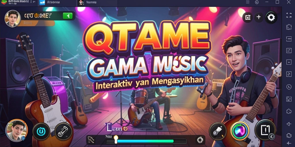 Tampilan gameplay QTGAME yang menarik dan interaktif.