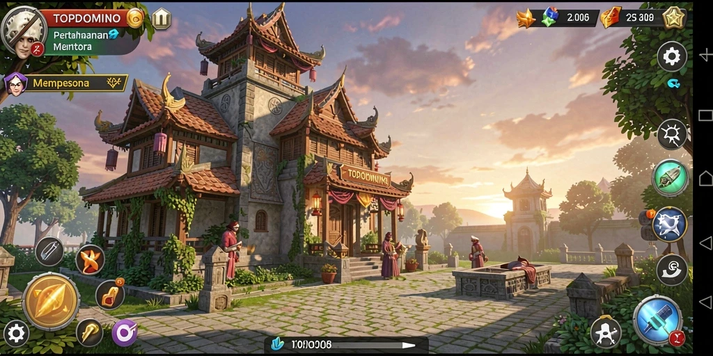 Tangkapan layar menunjukkan aksi mendebarkan dalam gameplay Tower Defense.