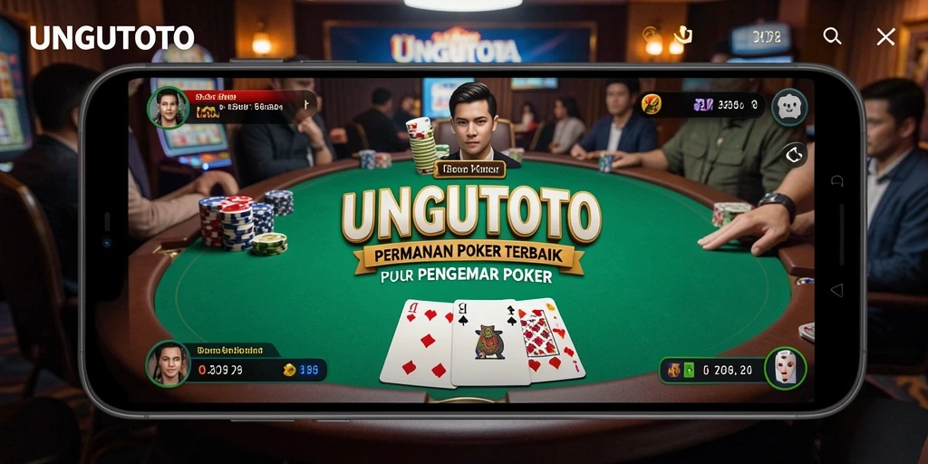 Screenshot gameplay UNGUTOTO yang menampilkan keseruan permainan Poker.