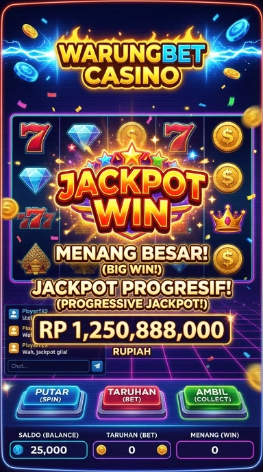 Tampilan utama aplikasi warungbet dengan desain yang menarik.